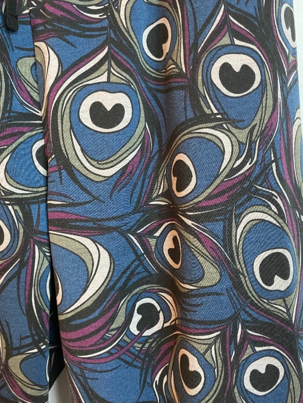 Peacock Print Lounge Pants, 3XL - Picture 3 of 4